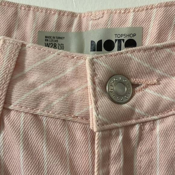 Wide Leg Pink Topshop Moto Jeans 28 - Picture 3 of 4